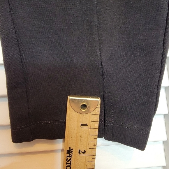 1.STATE‎ Front Slit Ankle Pants Seamed Black Women's Sz Small Minimalist Classic - Picture 10 of 13